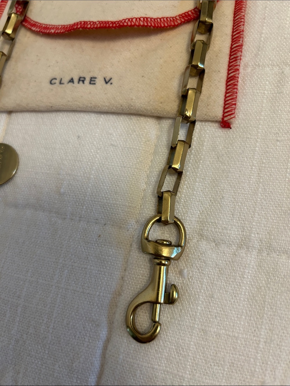 Clare V. Strap • Box Chain • Italian Brass - Picture 6 of 6